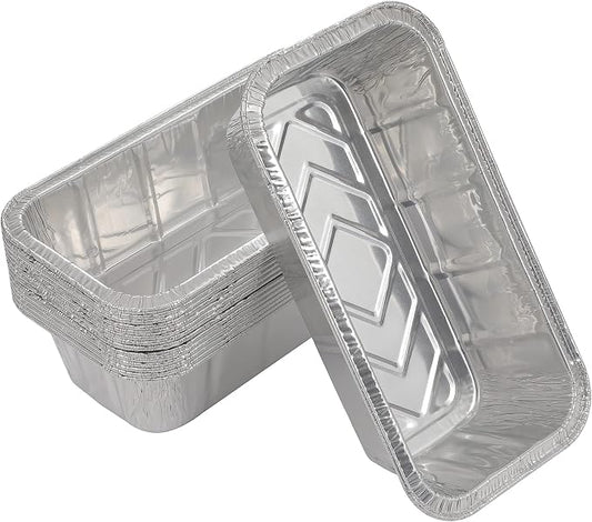 Waytiffer Loaf Pans [25 Pack] 2Lb Heavy Duty Disposable Aluminum Foil Premium Bread Tins Standard Size - 8.5" X 4.5" X 2.5" Perfect for Homemade Cakes & Breads