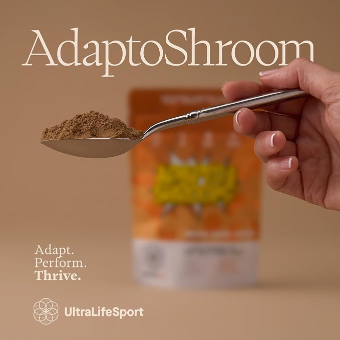 Ultra Life Sport - AdaptoShroom 7 Adaptogenic Mushrooms - Organic Mushroom Supplement - Cordyceps, Lion’s Mane, Chaga, Turkey Tail, Maitake, Shiitake, & Reishi - Immunity Support Adaptogen Drink