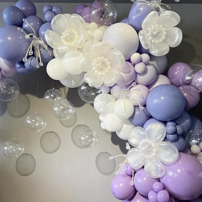 Voircoloria 90pack Pastel Purple Balloons Different Size 18/12/10/5 Inch Pastel Purple Balloon Garland Arch Kit for Graduation, Wedding, Birthday, Baby Shower, Anniversary, New Year Party Decorations