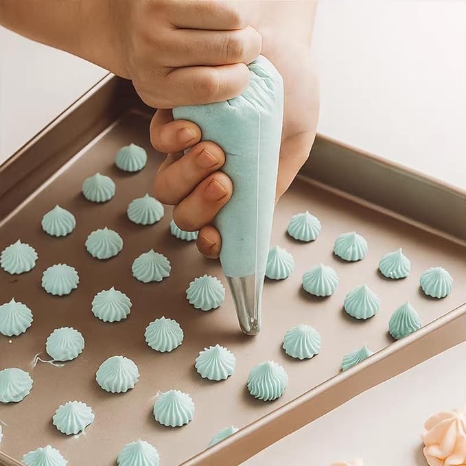 Disposable Small Piping Bags, 8 Inch, 200 Count, Extra Durable, Anti Burst, for Cream Frosting, Cake & Dessert Decorations