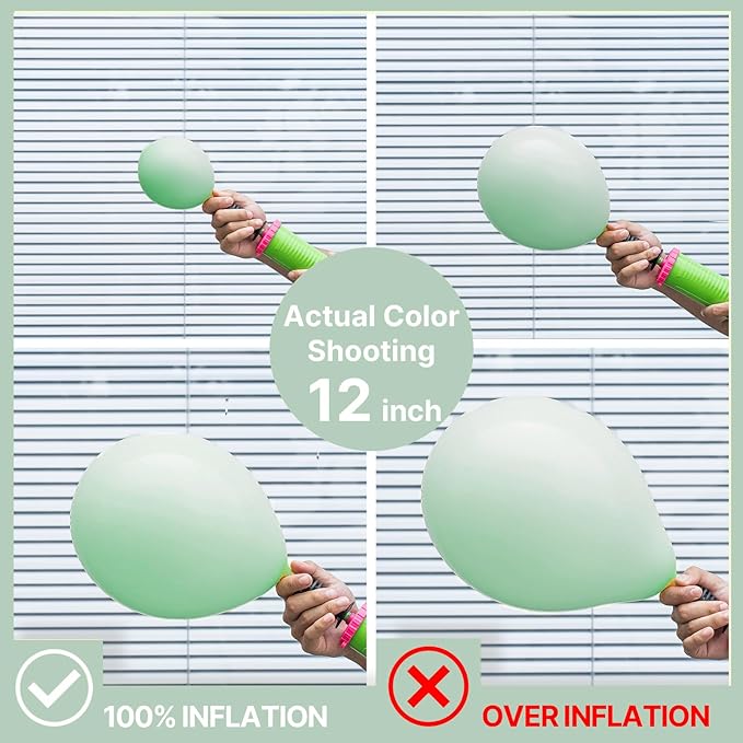 PartyWoo Light Green Balloons 127pcs Different Sizes Pack of 36 18 12 10 5 Inch Mint Pastel Peppermin Green Balloon Arch Kit for Baby Shower Spring Forest Birthday Party Decorations Green-Q06