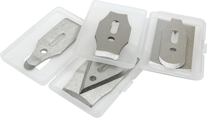 Contour Scraper Replacement 6 Stainless Steel Blades | Stay prepared for restoration and paint removal projects with 6 blade profiles and 12 scraping edges. #10461