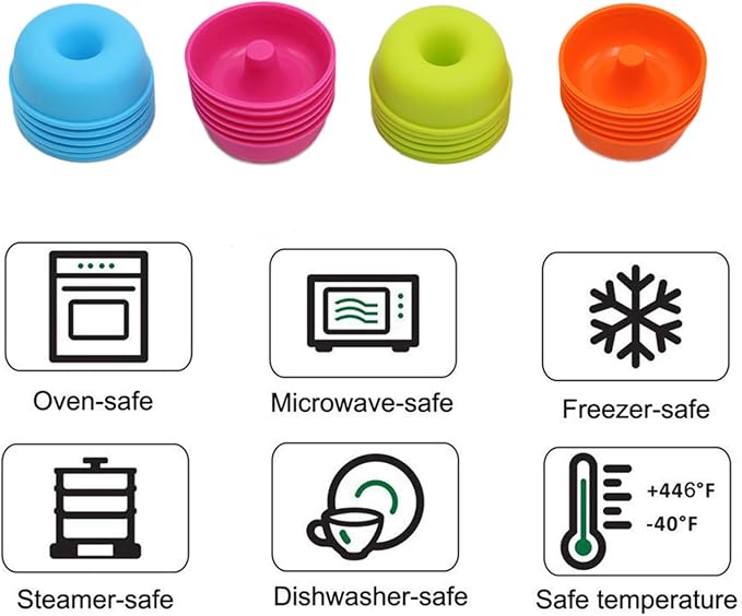 To encounter 24Pack Silicone Donut Pans for Baking, Nonstick Round Doughnut, Reusable Baking Cups,Muffin Cupcake Molds, 2.5 Ounces Bagel Pan
