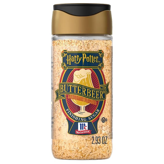 McCormick Harry Potter Finishing Sugar, Butterbeer, Limited Edition, Buttery Sweetness of Toffee, Sprinkle on Baked Goods or Use as a Rimming Sugar on Beverages, 2.93 oz