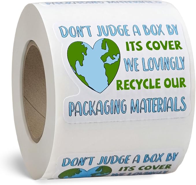 500Pcs Funny Packaging Thank You Package Sticker, Small Business Online Retailers Small Shop Mail Envelopes Shipping Stickers, Reused Box, Recycle Recycling Sticker