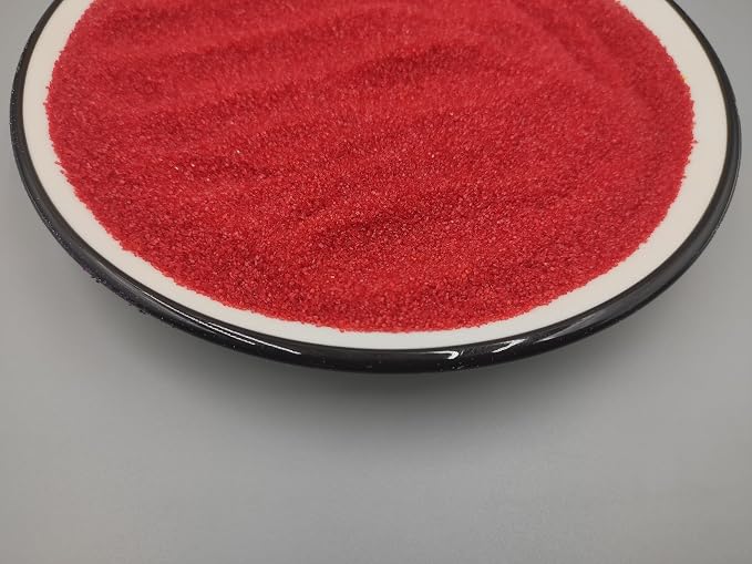 Edible 5 Ounce Fine Decorative Red Sanding Sugar Sprinkles for Baking, Sparkling Crystals for Cakes, Cookies, Cupcakes, Ice Cream Topping and Rimming Sugar