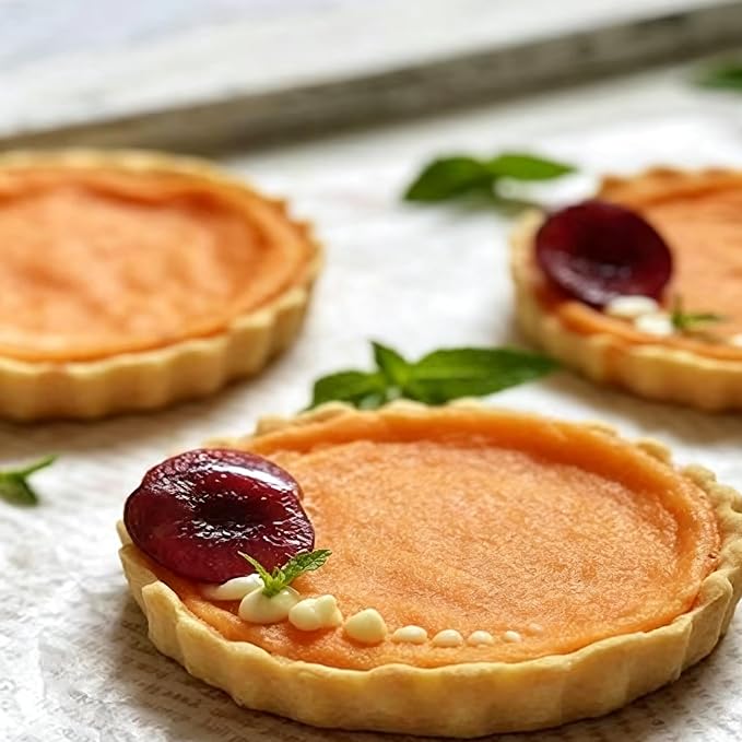 RICHSC-PAN Mini Tart Pan 6PCS, 5.5 Inch Deep Tart molds Removable Bottom Non-Stick Tin 1 Inches High, It is More Suitable for Beginners to DIY and Make Small Tarts at Home.