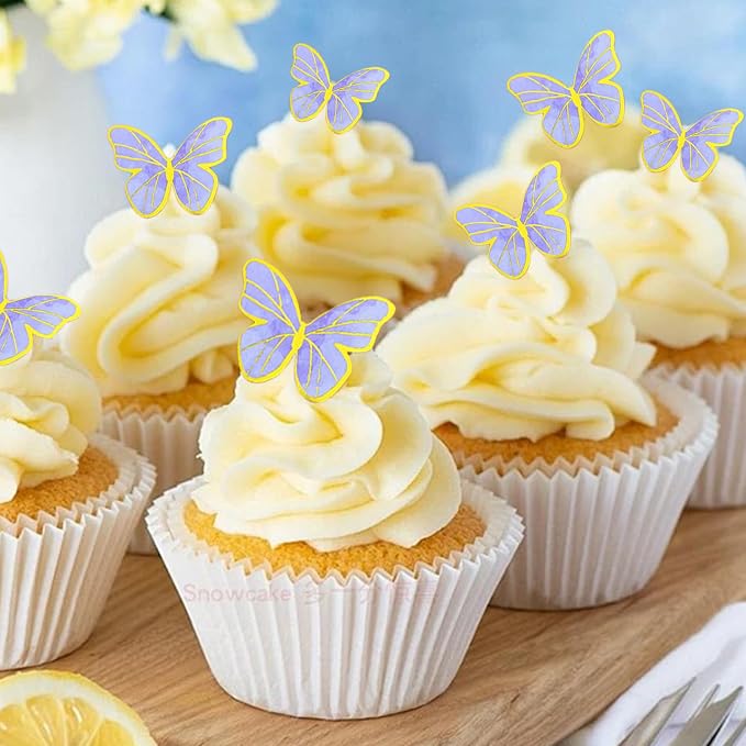 27 PCS Flower Cake Decorations Blue Cake Decorations Boho Butterfly Cake Toppers with Rose Artifical Flowers Palm Leaves Balls Happy Birthday Cake Topper for Birthday Party Wedding Baby Shower