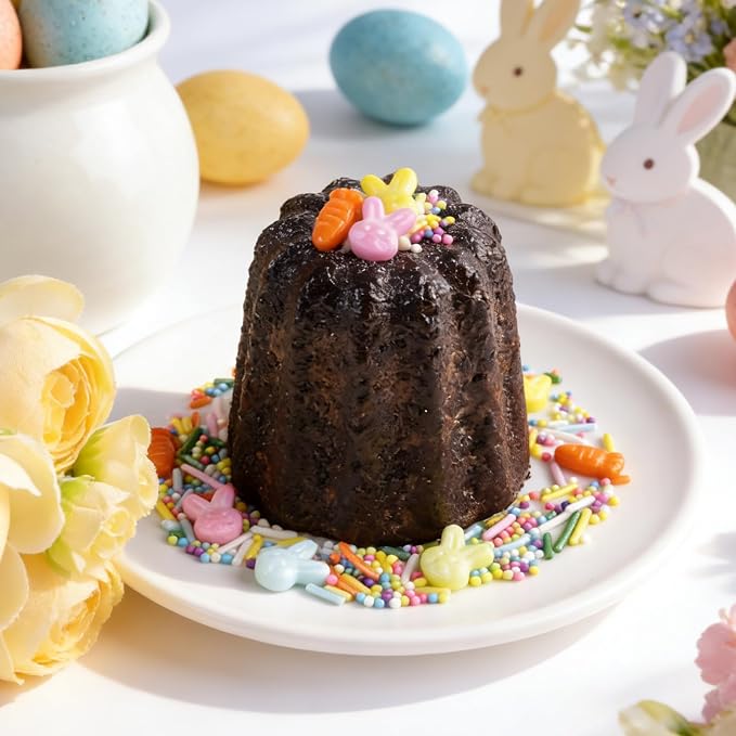 Easter Sprinkles for Cake Decorating, 4.6oz Edible Pastel Sprinkles with Bunny Carrot Jimmies Nonpareils, Spring Sprinkles for Baking Cupcake Cookies