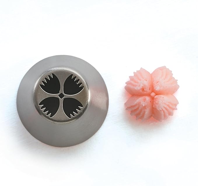 11 Pieces Stainless Steel Icing Tips Set, 8 Medium Russian Tulip Pastry Cupcake Dessert Piping Nozzle,1 Cleaning Brush,1 Ruffle Tip,1 Small Leaf Icing Tip for Cake Decorations