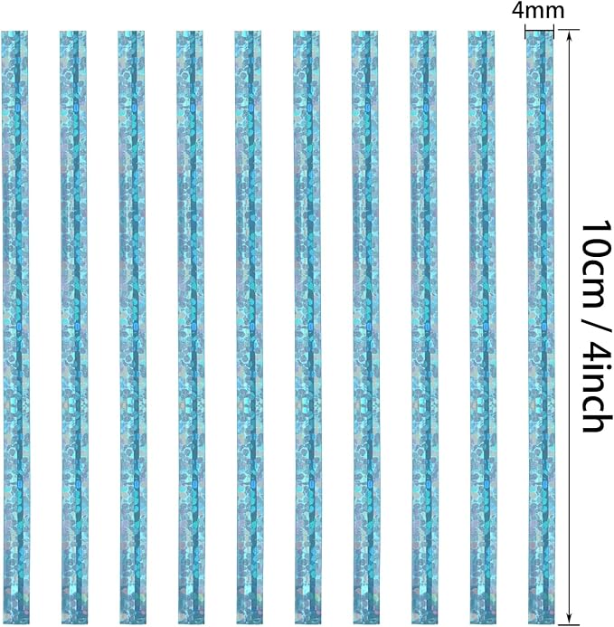Mini Skater 4" Metallic Twist Ties Foil Bread Ties for Packaging Bakery Candy Goodies Cookies Gift Cellophane Treat Bags Christmas Wedding Party Favor Supplies,500Pcs (Blue)