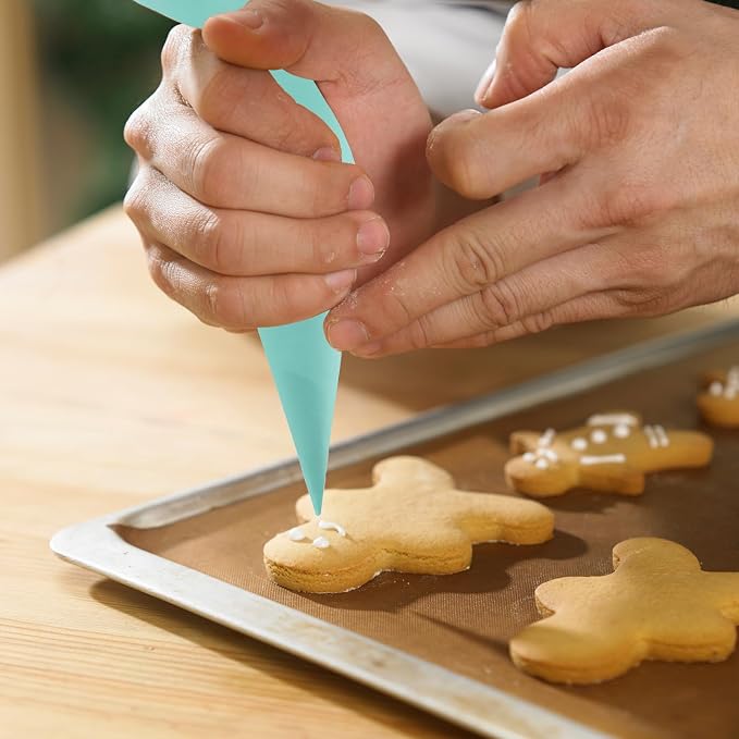 3 PCS Piping Bags Reusable, Silicone 16 Inch Manga Pastelera Small Piping Bags Reusable for Baking Cookie Cake Decorating Pastry