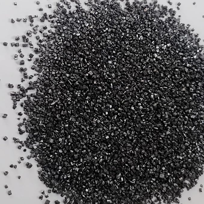 HeDeon&Rles Edible Black Sanding Sugar Crystals for Baking 120g/4.23oz Sparkling Sugar Crystals Cake Cupcake Pancake Ice Cream Top Birthday Wedding Halloween ChristmasCake Decoration