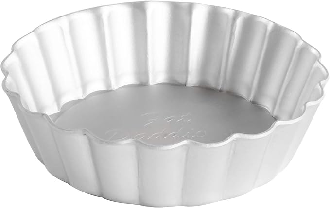 Fat Daddio's PFT-375 Round Fluted Tart Pan with Removable Bottom, 3.75 x 1 Inch