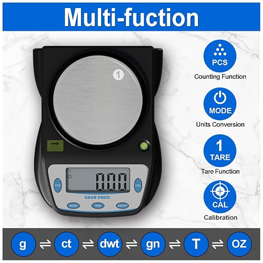 GRAM PRES Digital Lab Scale 600g X 0.01g Accuracy,Precision Electronic Gram Scale,Analytical Balance Scientific Scale,for Jewelry, Powders, Coins, Etc.