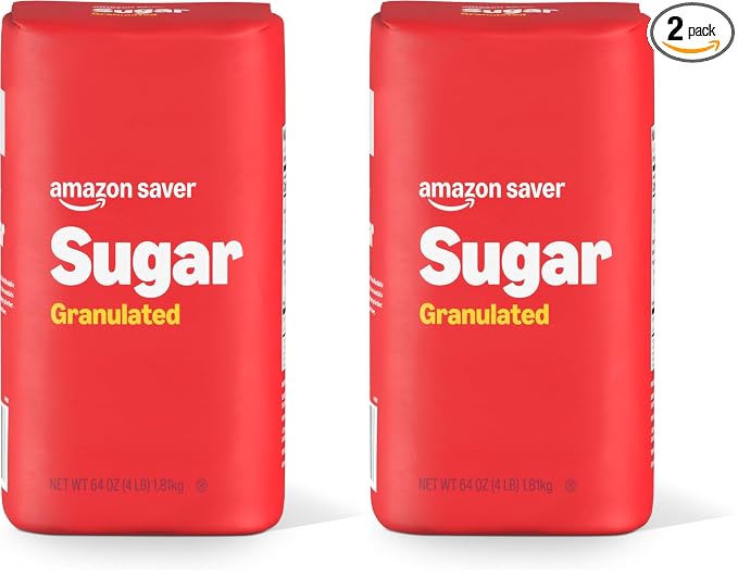 Amazon Saver, White Sugar, 4 Lb (Pack of 2)