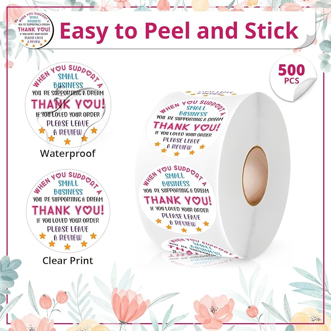 500 PCS If You Love Your Order Cute Small Business Stickers, Thank You Sticker, Bakeries Sticker, Handmade Small Business Envelopes Stickers, Gift Bags Packaging Labels