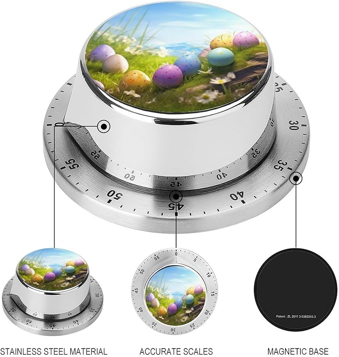 Eggs Spring Digital Timer, Kitchen Timers Digital Timer for Cooking Egg Timer Classroom Timer for Teacher Magnetic Countdown Timer for Exercise Study Oven