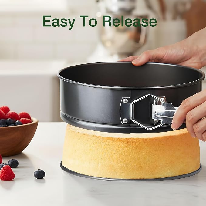 Springform Pan, Nonstick Leakproof Round Cheesecake Pan for Baking, Easy Release, No Parchment Paper Needed (7-inch)