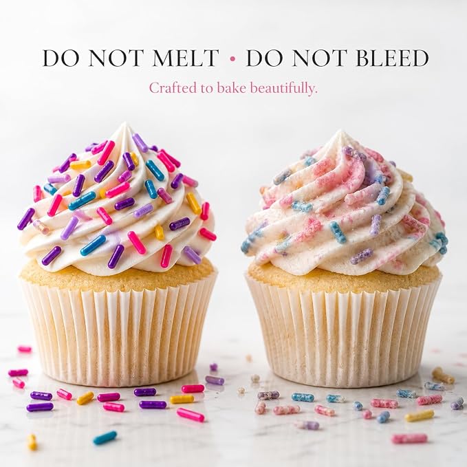 Confect Twinkle Toppings Rainbow Sprinkles – Custom Blend Multicolor Jimmies – Edible Toppings for Cake, Cupcake & Dessert Decorating – Vegan, Gluten-Free, Nut-Free, Soy-Free, Dairy-Free, Palm Oil-Free – 4.2 Oz