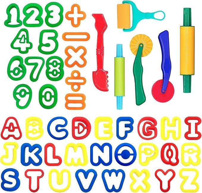 DIMROM Clay and Play Dough Tools Six Piece Set - Ages 3 & Up (47pcs)