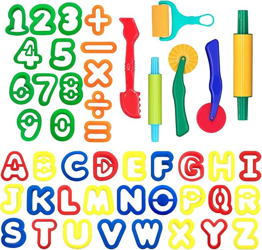 DIMROM Clay and Play Dough Tools Six Piece Set - Ages 3 & Up (47pcs)