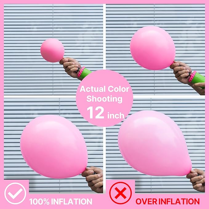 PartyWoo Pink Balloons 127 pcs Different Sizes of 36 18 12 10 5 Inch Matte Pink Balloon Arch Kit Garland for Baby Shower Valentine's Day Princess Bachelorette Birthday Party Decorations Pink-Y11