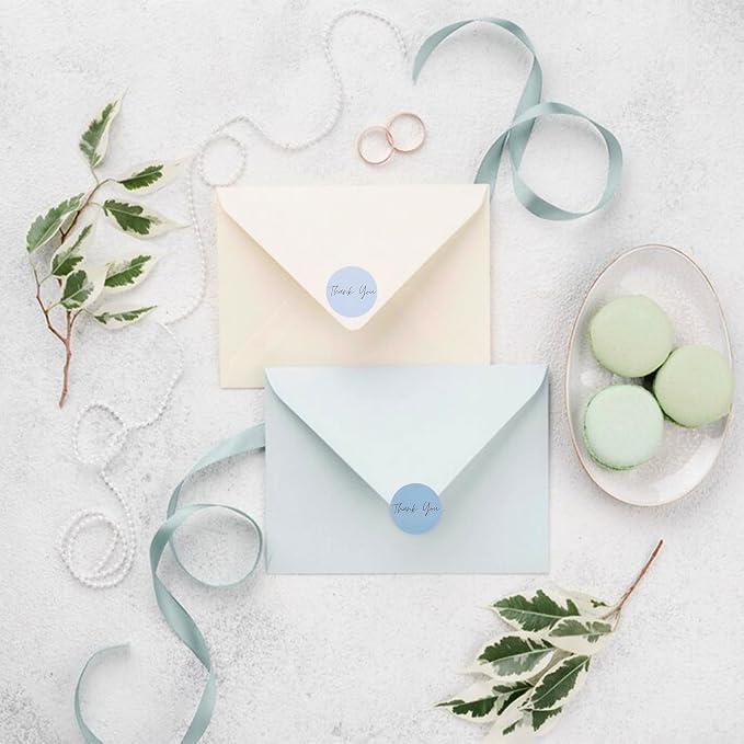 Thank You Stickers Small Business 1000pcs 1'' for Supporting My Small Business Stickers Labels 6 Colors Self-adhesive Labels for Gift Bags Packaging Round Sticker Tags for Shopping (Dusty Blue)