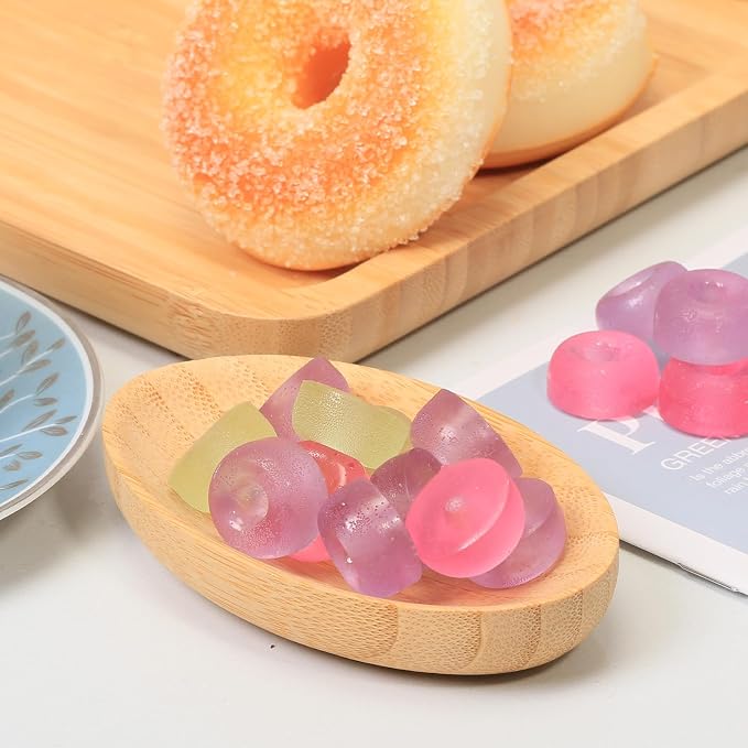 Mini Donut Silicone Mold, 48 Cavities Donut Molds for Chocolate Candy Gummy, Food Grade Silicone Mini Doughnut Molding Trays for Homemade Mint/Snacks/Cake Décor, 2 PCS