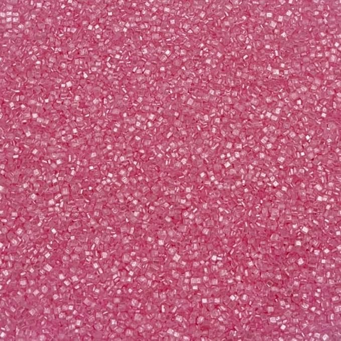 Senchanting Pink Sanding Sugar Sprinkles, Edible Crystal Pink Sanding Candy Sugar for Cake Decorating Wedding Party Baking Cupcake Cookie Ice Cream Decoration Supplies 90g/3.2oz