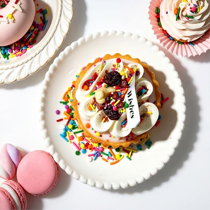 Rainbow Sprinkles for Cake Decorating, 4.6oz Colorful Nonpareils Jimmies and Confetti Sprinkles for Baking Cake Cupcake Cookies Ice Cream Topping