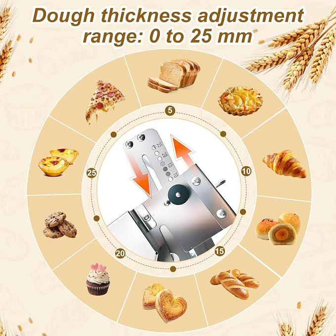 40.5"X22.8" Folding Dough Sheeter Machine, New Manual Stainless Steel Dough Roller Machine with 56 Adjustable Thicknesses for Pizza, Pastry, Cookie Dough
