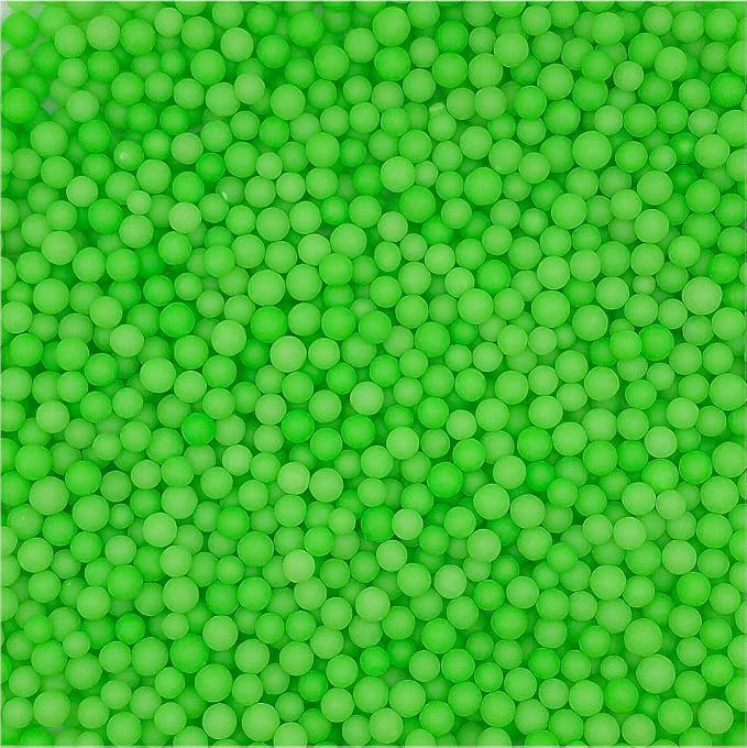 NCS Neon Green (Under Blacklight) 4mm Edible Sugar Pearls Sprinkles – Cupcake, Cake, Cookie & Baking Decorations, 7 oz