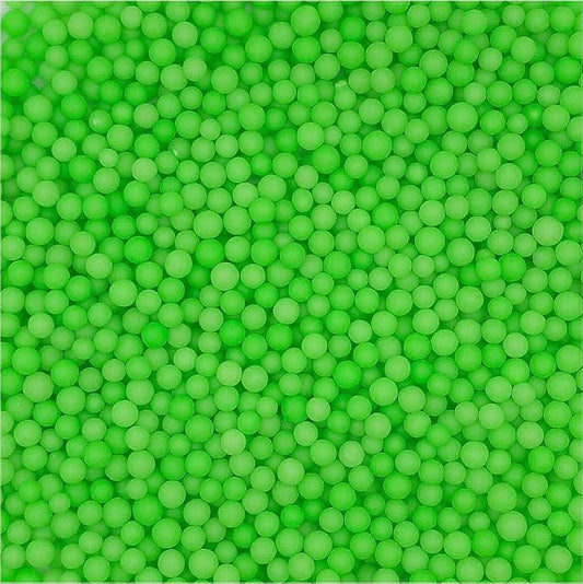 NCS Neon Green (Under Blacklight) 4mm Edible Sugar Pearls Sprinkles – Cupcake, Cake, Cookie & Baking Decorations, 7 oz