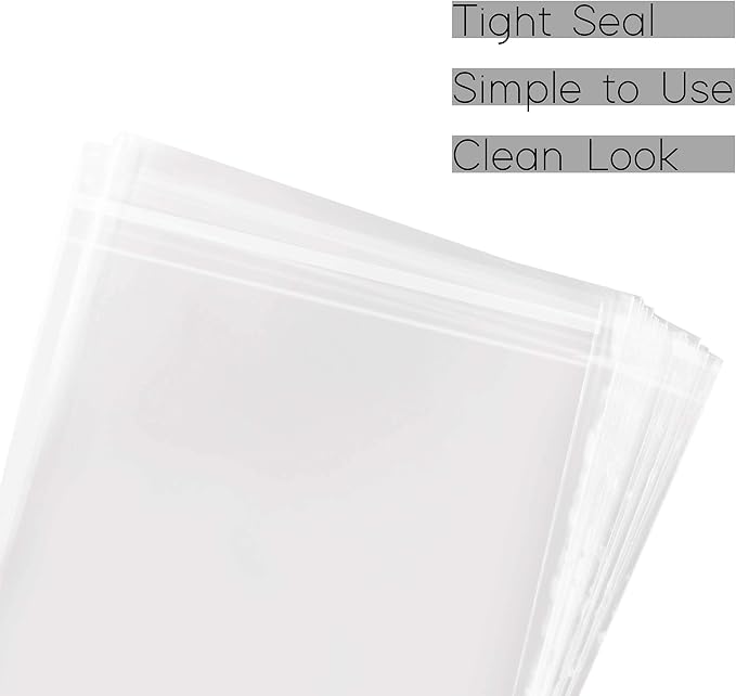 Purple Q Crafts Clear Self Sealing Cellophane Bags Cookie Bags For Packaging Gifts, Favors, Cookies, Photos and Products (3"x5")