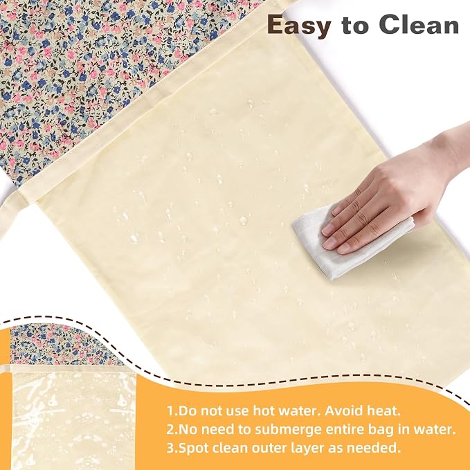 2 Pack Beeswax Bread Bags for Sourdough Homemade Bread, XL Reusable Bread Storage Bag, Organic Waxed Line and Linen Fabric Bread Bag for Home Bakers, Picnics Work or Gift-Giving