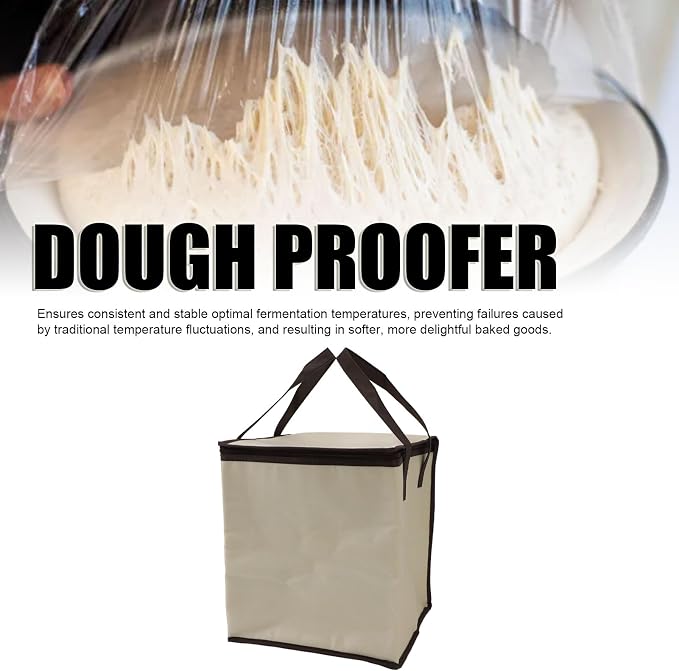 TOPINCN Versatile Bread Proofing Box, Temperature Adjustable Dough Proofer with Heater, Fast and Even Heat Distribution, Foldable Sourdough Starter Warmer for Making Bread, Yogurt,