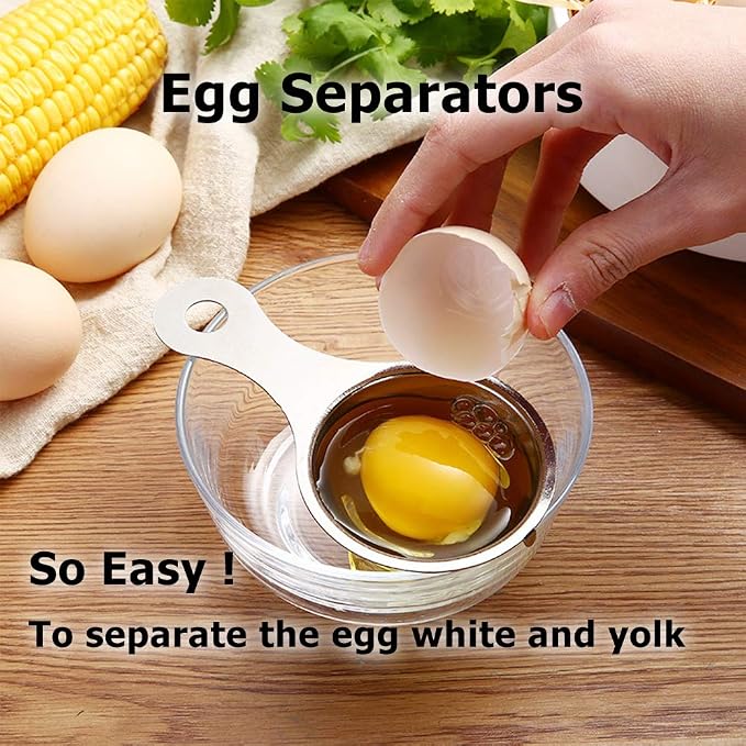 Stainless Whisks, 2 Pieces 10"/12" Hand Push Egg Beater Mixer, Non Electric Easy Whisk Just Pressing and Whisking Save Much Energy Kitchen Utensil for Blending, Whisking, Beating and Stirring