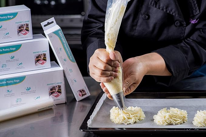 PastryGear Easy-Grip Thick Disposable Pastry/Piping Bags (16 IN (400pcs))