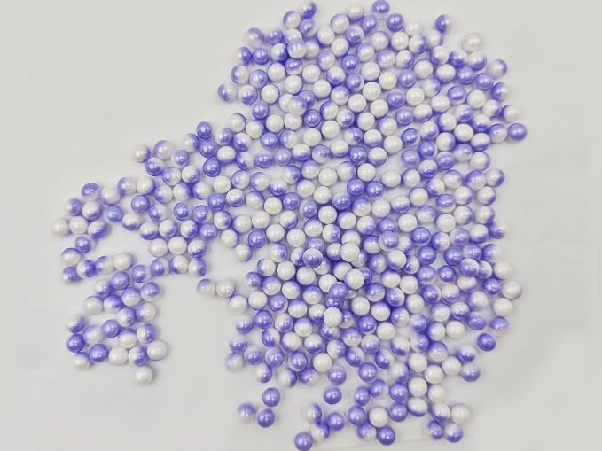2 Colors in 1 Edible White & Purple Sugar Sprinkles, 4.23 oz Candy Pearls Ideal for Baking, Cake and Cupcake Toppers, Cookie Decoration, Ice Cream Topping (7mm)