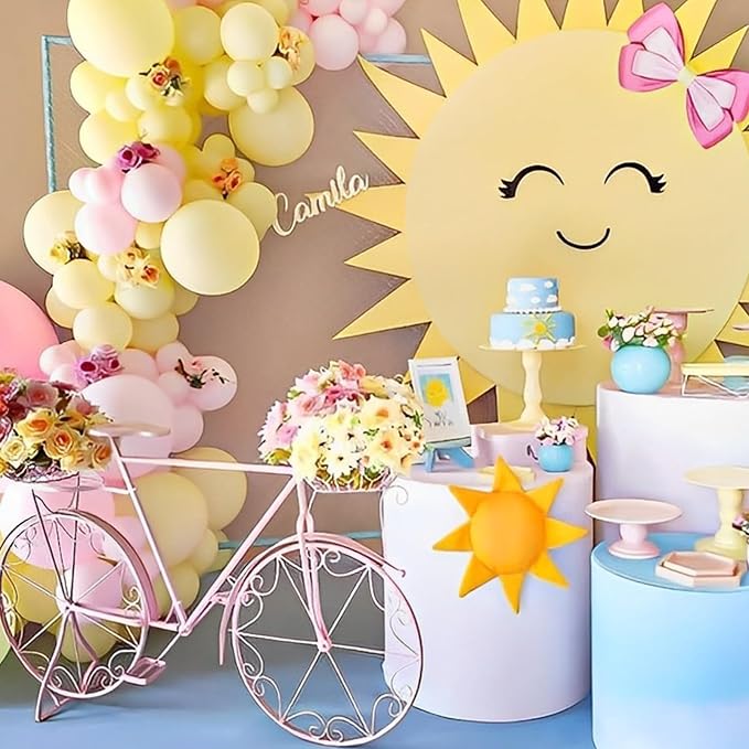 Voircoloria 110pcs Pastel Yellow Balloons 12inch Light Yellow Latex Party Balloons for Graduation, Easter, Wedding, Birthday, Bridal Shower, Sunflower Party, Baby Shower, Anniversary Party Decorations