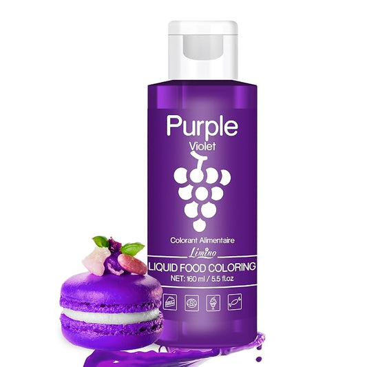 Food Coloring - Vivid Food Coloring for Baking, Cake Decorating, Cookie, Fondant, Macaron - Liquid Tasteless Food Color Dye for Airbrush, DIY Slime Making and Crafts - 6 fl.oz / 160ml (Purple)