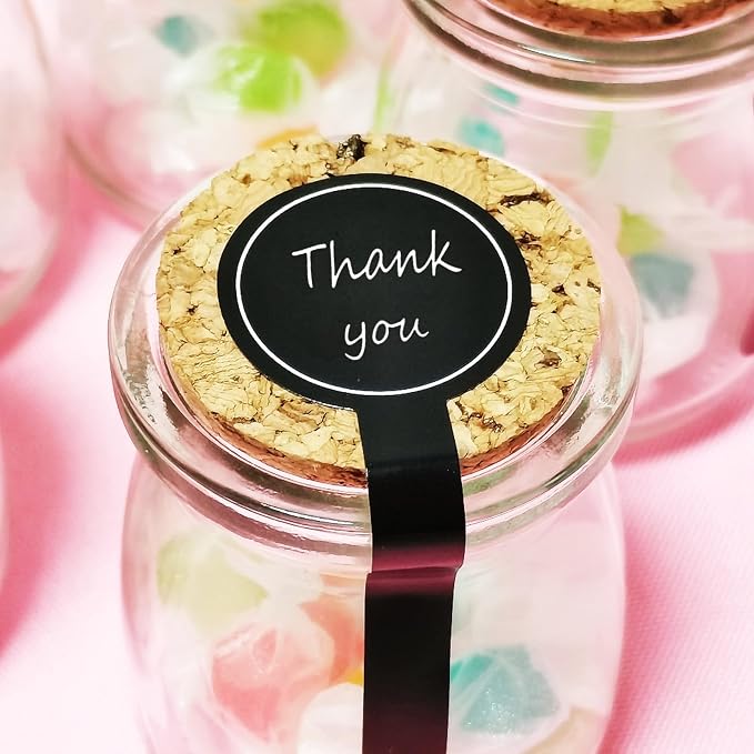 300pcs Black Handmade Food Baking Label Stickers for Baked Goods Packaging (StyleB)
