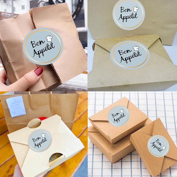 Enjoy Your Food Stickers,Tamper Evident Sealed Labels for Food Service Delivery,2 Inch Sealed for Bakery Restaurant Freshness,500 Pcs Per Roll