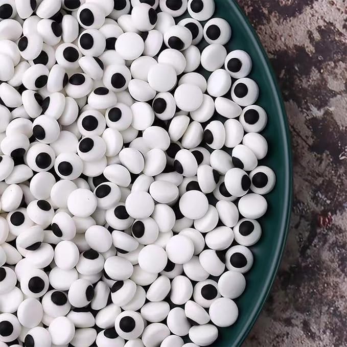 Sentovac 1cm Candy Eyeballs Eyes Edible Sugar Sprinkles Cookie Cake Cupcake Toppers Decorations Small Candy Eyes for Christmas Halloween Easter Cake Decorations Supplies