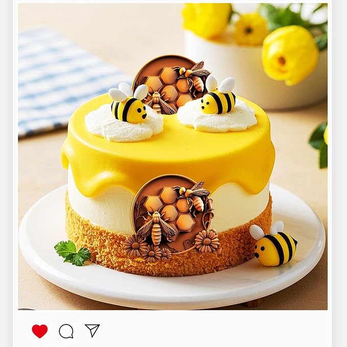 Honey Comb Silicone Molds, Cake Pop Honeycomb Bee Fondant Mold for Cake Decorating Cupcake Toppers Rafts Air Dry Gum Paste