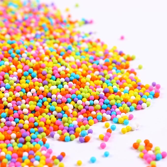 Easter Sprinkles for Cake Decorating Edible Rainbow Nonpareils Yellow Green Blue Pastel Sprinkles Mix 7 ounce for Cookies Chocolate Ice Cream Cupcake Topper