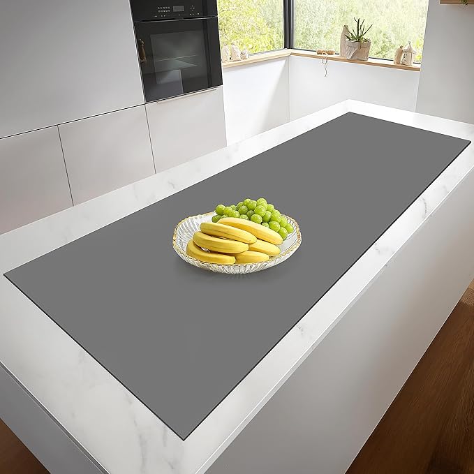 Silicone Mat Roll - Silicone Mats for Kitchen Counter, Heat Resistant Countertop Protector, Non-Slip Table Mat Desk Saver Pad, Multi-functional Cuttable Silicone Mat, Craft Mat - 17IN X 5FT