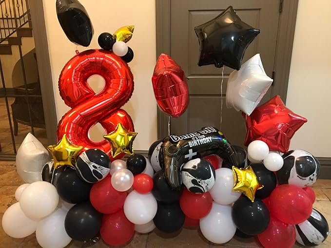 40 Inch Red Numbers 9 Balloon, Balloons Decorations for 9 19 90 Birthday Party, Engagement, Wedding, Graduations, Photo Shoot Supplies