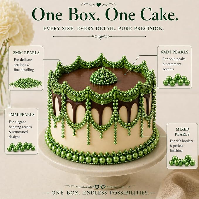 Confect Christmas Sprinkles for Cakes & Cupcakes – Party in Park Pea Green Sprinkles – Edible Celebration Mix with Dragees, Jimmies & Sparkling Sugar – Holiday Baking Decoration – Vegan, Gluten-Free, Nut-Free, Soy-Free, Dairy-Free , Handcrafted Sprinkl...